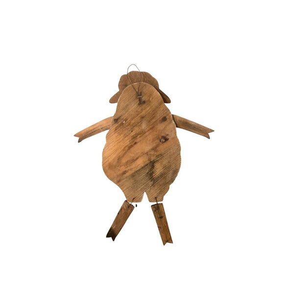 Vintage Folk Art Sheep wall hanger Door decor Rusty Primitive Lamb Handmade wood - Picture 9 of 11